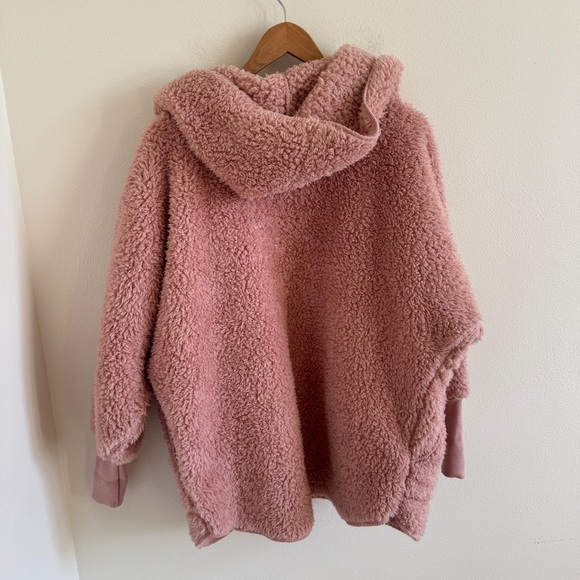 Nordic Beach Sherpa Fleece Wrap One Size Pink Blush - Picture 7 of 7